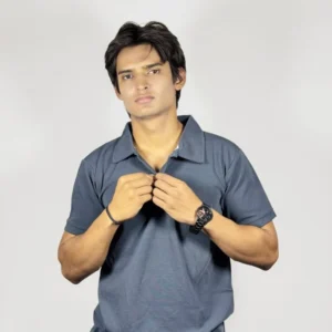 Classic Charcoal Polo T-Shirt – Minimalist Style, Maximum Comfort  Elevate you