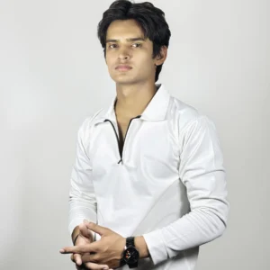 Classic White Quarter-Zip Pullover